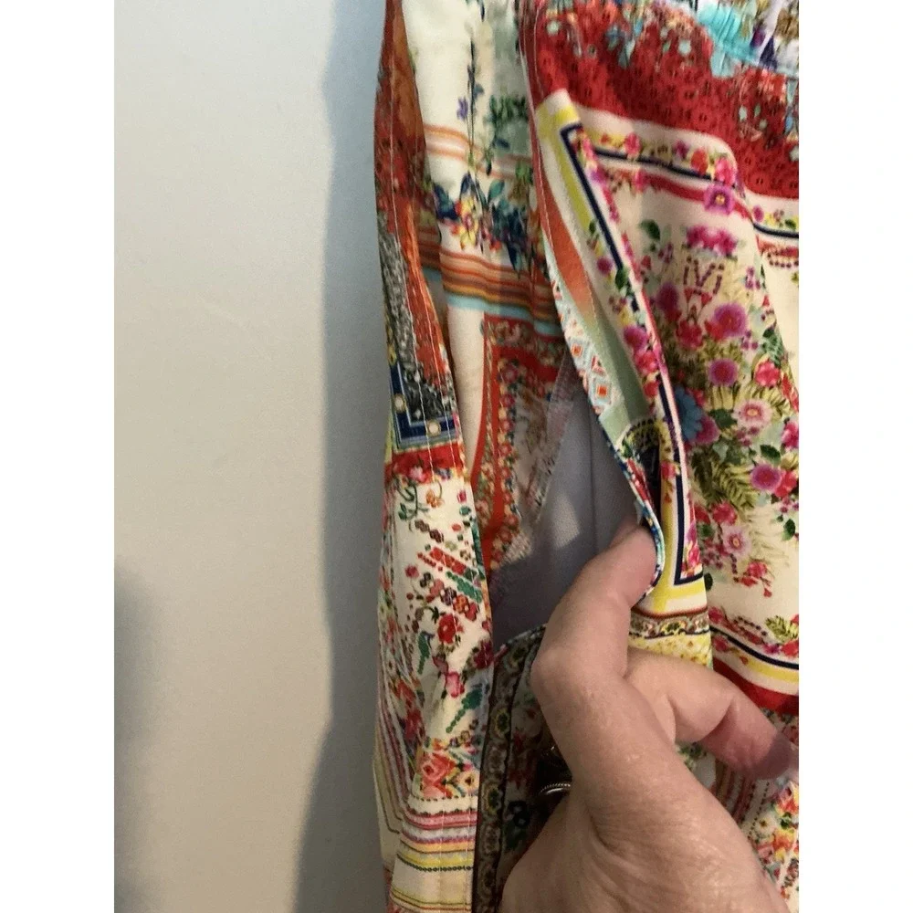 Johnny Was Annika Swim Trunks Shorts Mens Multicolor Lined Floral Beach Resort M